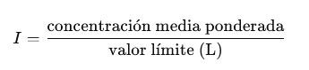 Formula indice de exposición