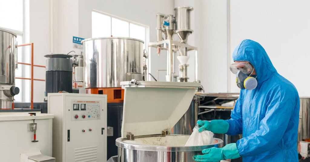 Mezcla de resinas y aditivos PVC