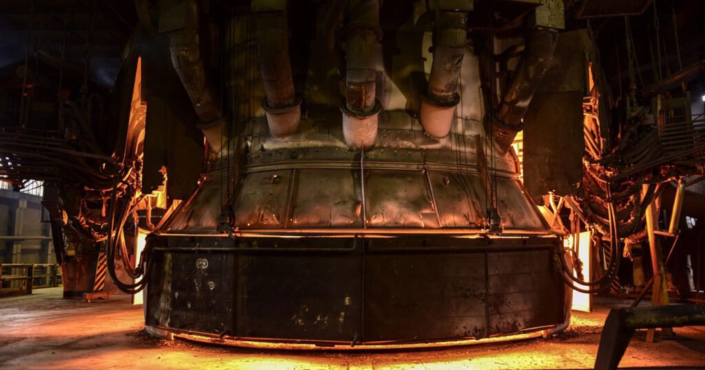 Extracción del metal en metalurgia